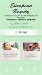 Mobile Screenshot of europeanbeautytoronto.com